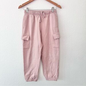 Roots Kids Light Pink Cargo Jogger Sweatpants Sz 8